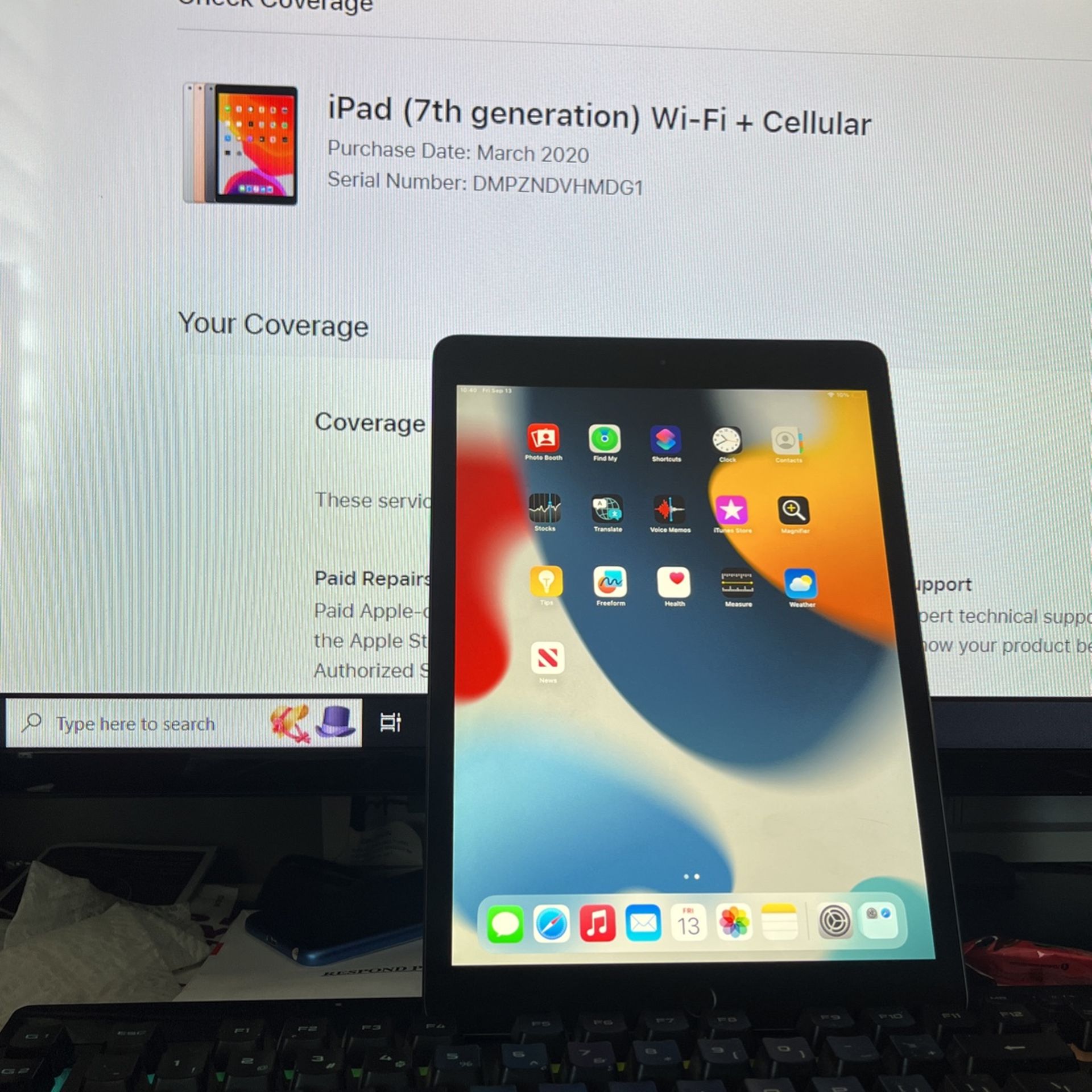 iPad Wi-Fi+Cellular (7th gen)