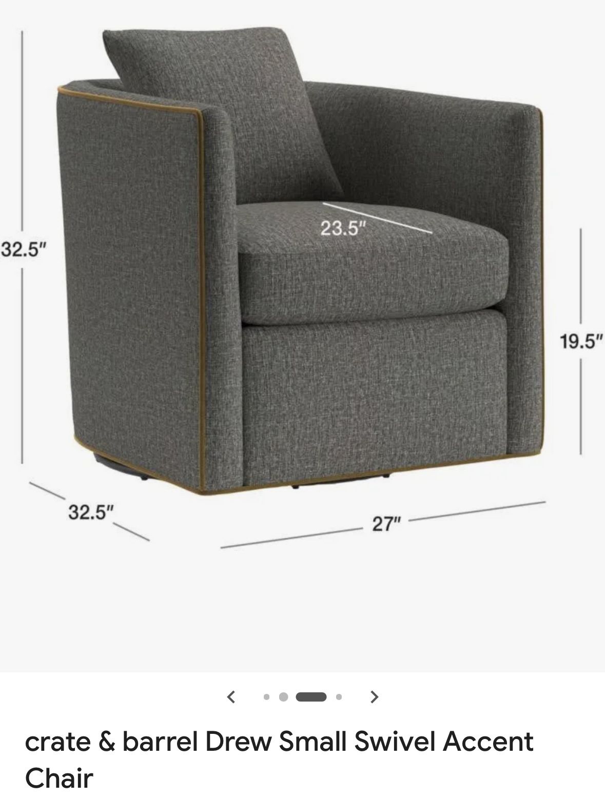 Crate and barrel Swivel Chairs “New”