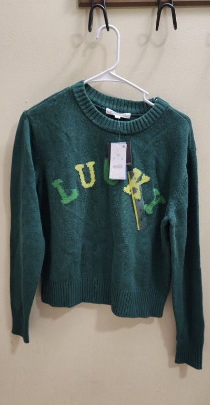 Women's St. Patrick's Day Lucky Shades of Green Graphic Sweater - Green