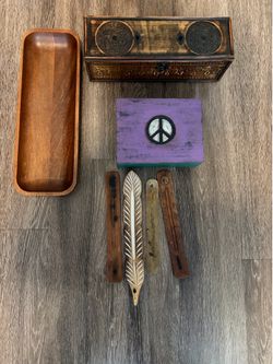 Wooden boxes and holders/incense holders