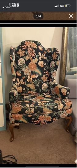 Floral reading chair