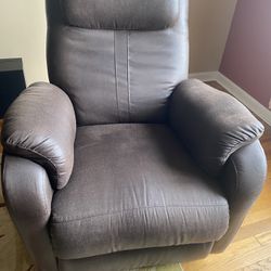 Two Leather Recliner/Rocking Chairs