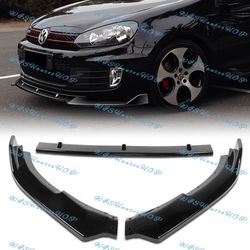 For 2010-2013 Volkswagen Golf MK6 GTI Painted Black Front Bumper Body Spoiler Lip -(2-PU-565-PBK