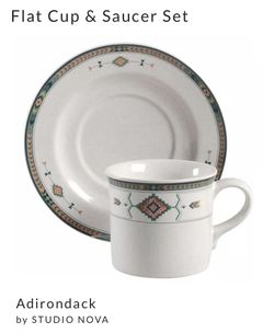 Studio Nova Adirondack Cups (7) & Saucers (8)
