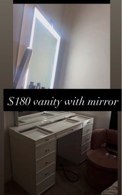 Vanity with mirror