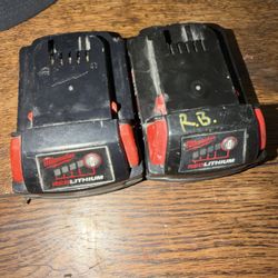 Used 1.5 Milwaukee Tool Batteries Cheap