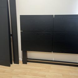 Queen Size Platform Bed Frame With Memory Foam Mattress 