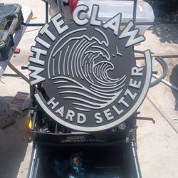 White claw hard Seltzer sign