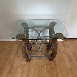 Glass Top End Table
