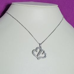 18" 1/2 SS Necklace With SS Diamond Pendant $100 Firm! Pick-up In Aurora. No Low Offers Accepted.