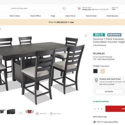 Counter Dinner Table With Chairs