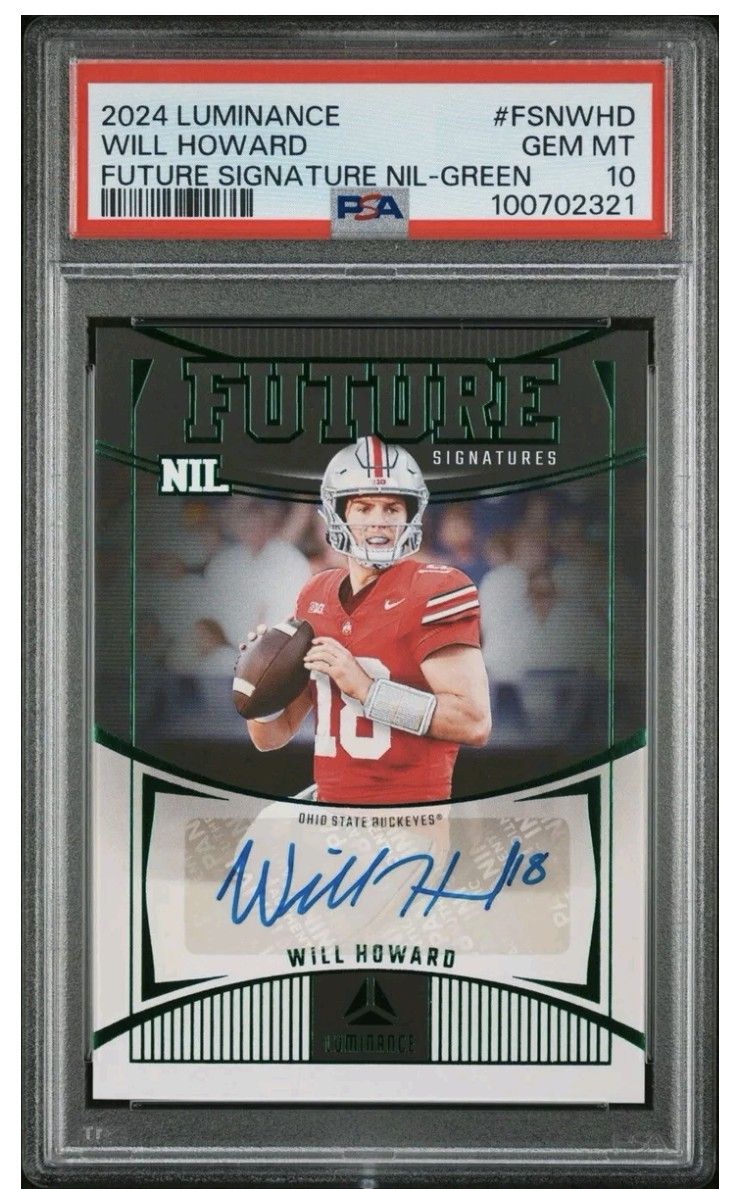 2024 Will Howard Signed OSU Card PSA 10