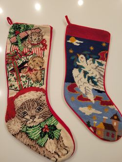Needlepoint Christmas Stocking