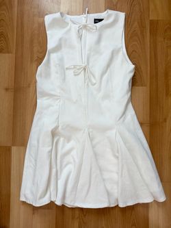 Zara White Sleeveless Mini Dress