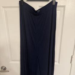 New York And Company Blue Maxi Skirt Size L 