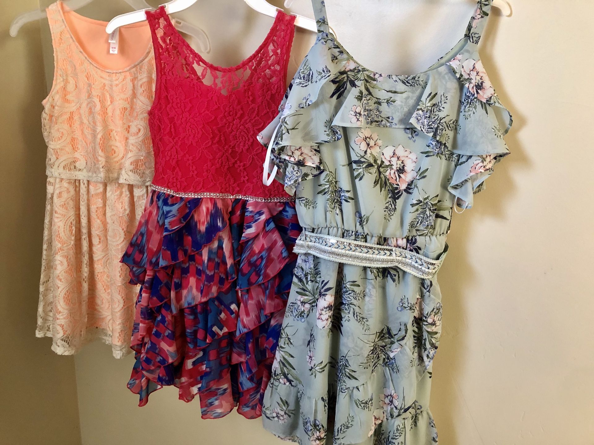 Set of 3 - Girls Fancy Party Dress (size 8/M)