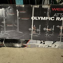 weider attack olympic rack