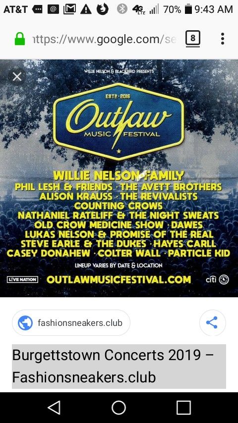 Outlaw music fest 2 tics available