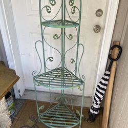 Green Folding Plant Stand 