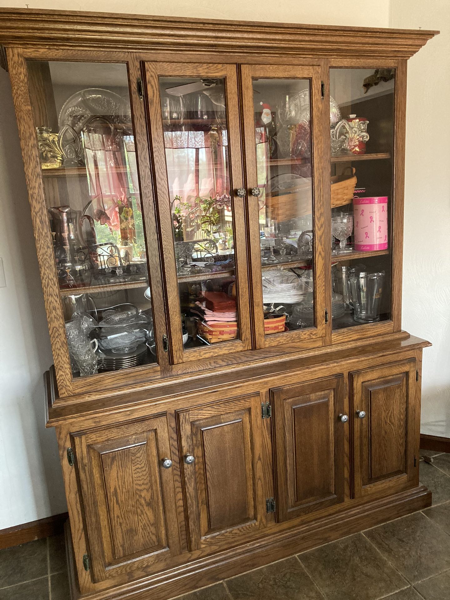 Custom Made Oak Buffet/Hutch for Sale in New Kensington, PA OfferUp