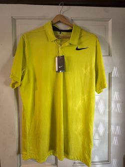 Nike Golf Polo Shirt Yellow New with Tags size Large