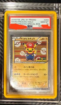 PSA 10 Mario Pikachu Holo Japanese Promo #293
