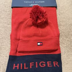 Conjunto De Gorro Y Bufanda Tommy Hilfiger Nuevo 