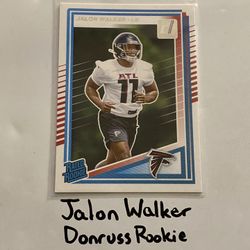 Jalon Walker Atlanta Falcons LB Donruss Rookie Card. 
