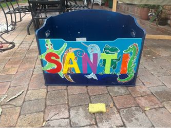 Hand painted toy box