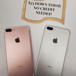 Apple IPhone 7 Plus Unlocked - $1 Down Today, No Credit Required (PROMOTION FROM 6/21 TO 7/5)