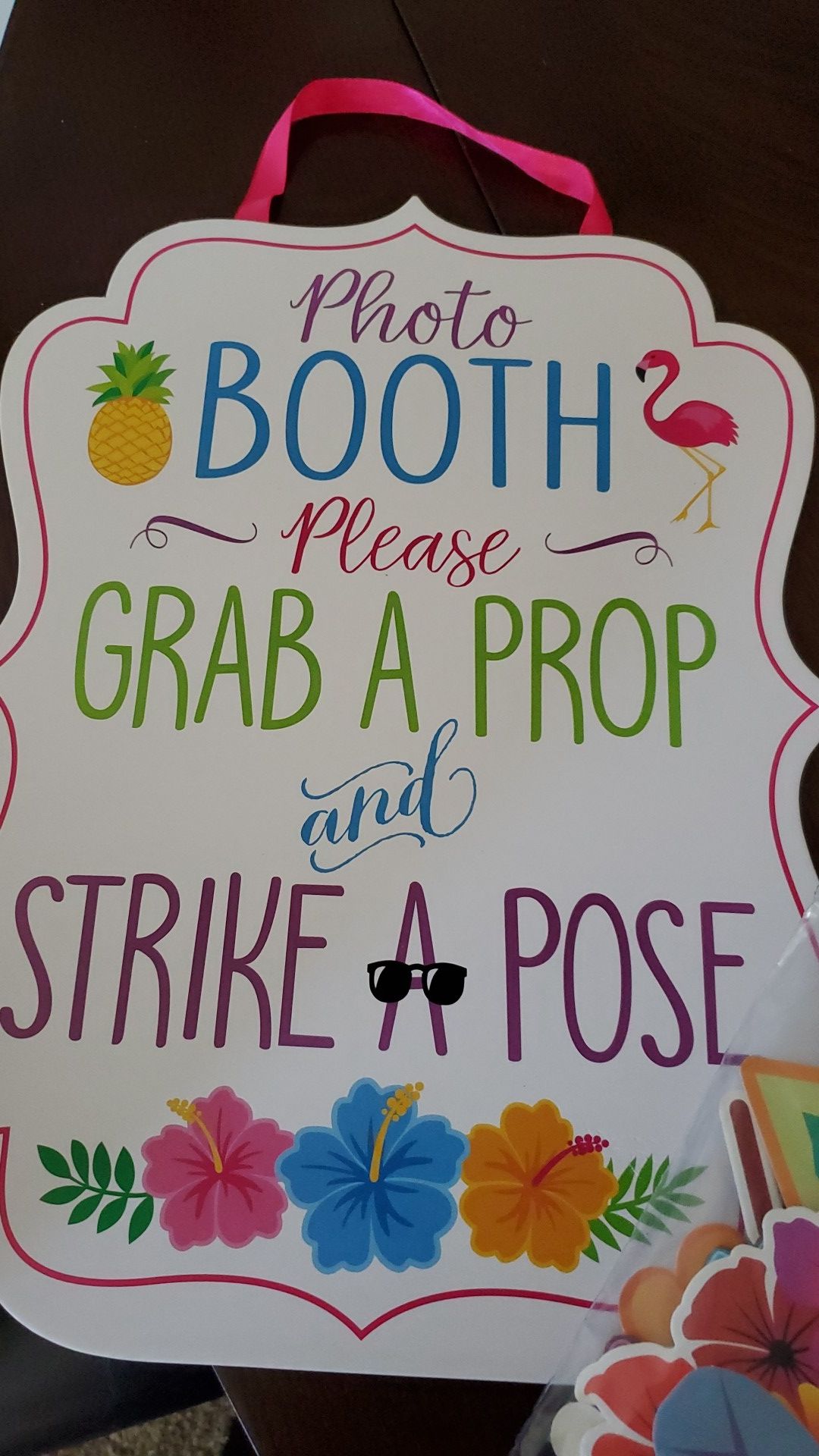 Luau photo booth props