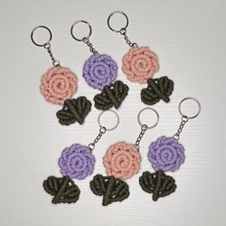 Macrame Flower Keychain
