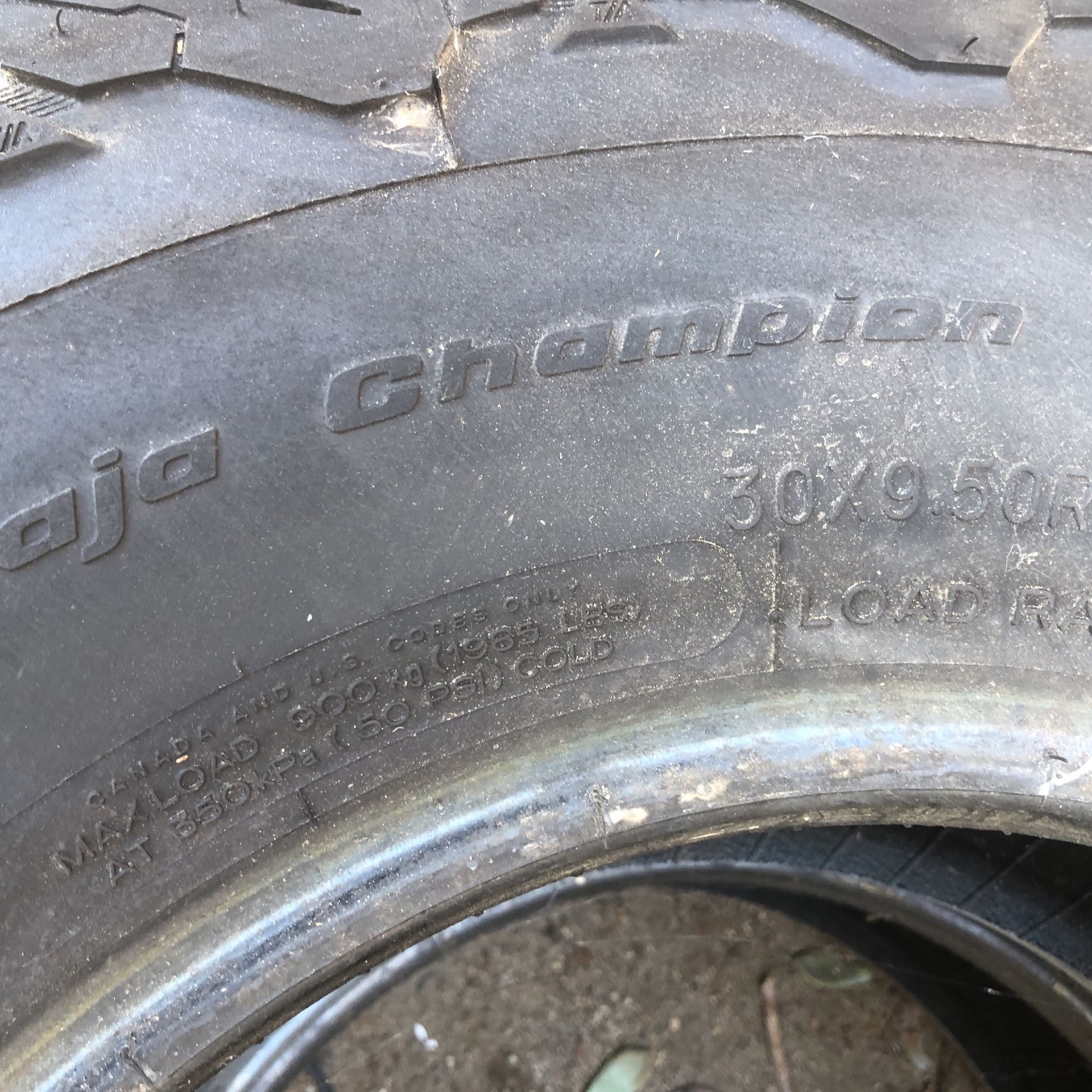 Tires 15”inch Size 30x9.50xR15 BFGood Rich/All TerrainT/A for Sale in