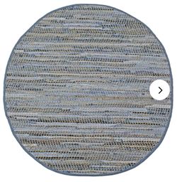 Alicija Hand Braided Jean And Hemp Circle Rug 7’9”