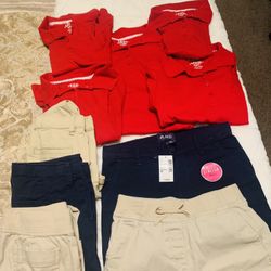 Girls School Uniform Tops and Bottoms Size 10/12