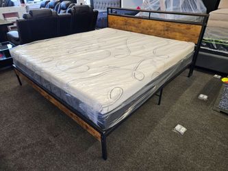 Brand New King Size Bedframe With Mattress 12 Inch Memory Foam $699