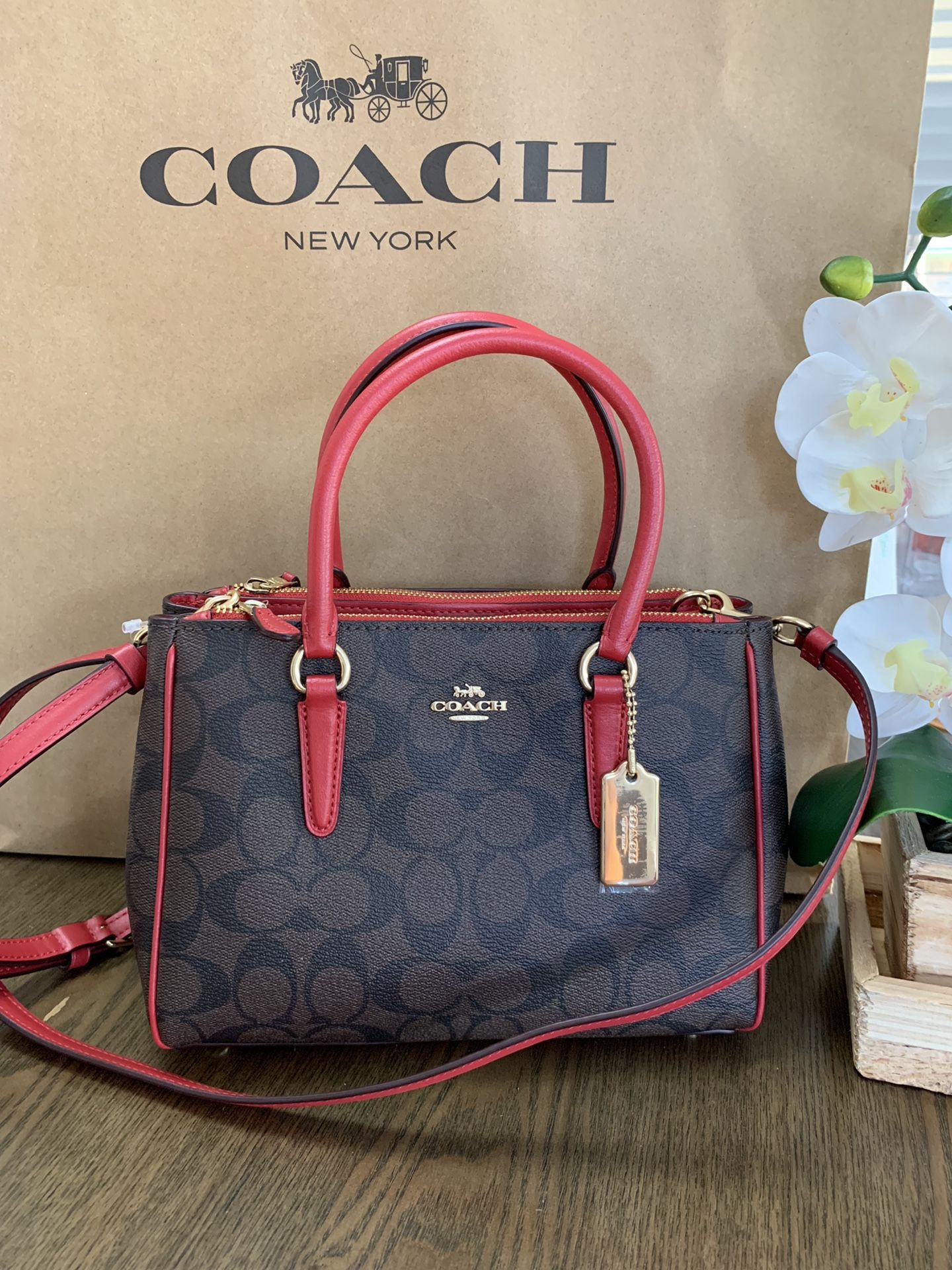 Coach Mini Surrey Sig Canvas F67027