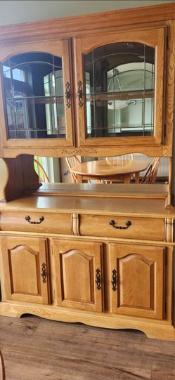 Beautiful Oak China Cabinet from The Old Cannery