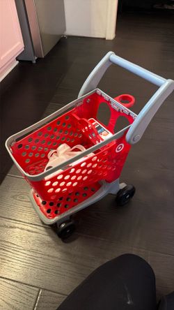 Kids target cart with bag and phone
