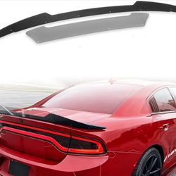 Rear Wickerbill Spoiler Compatible with 2015-2023 Dodge Charger SRT Hellcat Scat Pack Add-on Rear