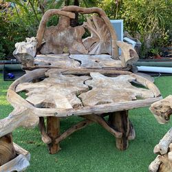 Wooden Bench Table And Chairs