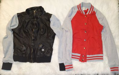 Letterman Style Jacket Sweaters by Guess and Forever 21