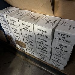 25 Boxes 3/4" Hog Rings 2500/box Galvanised