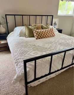 Modern black King bed