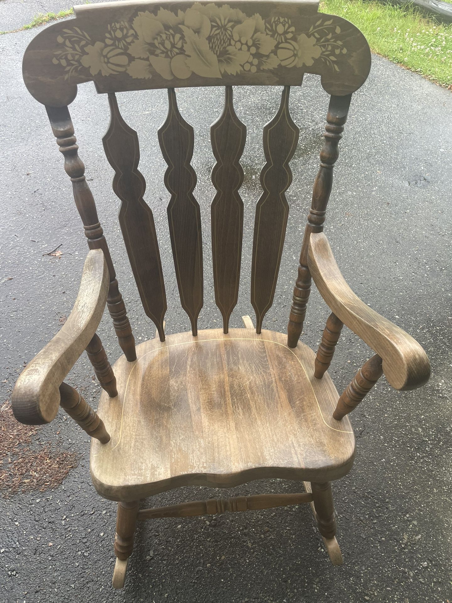 Grand Mother Rocker Solid Oak Wood
