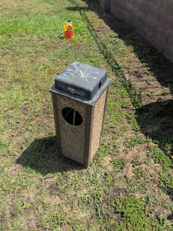 outdoor cigarette waist bin