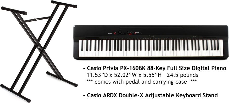 Casio Privia PX-160BK 88-Key Full Size Digital Piano