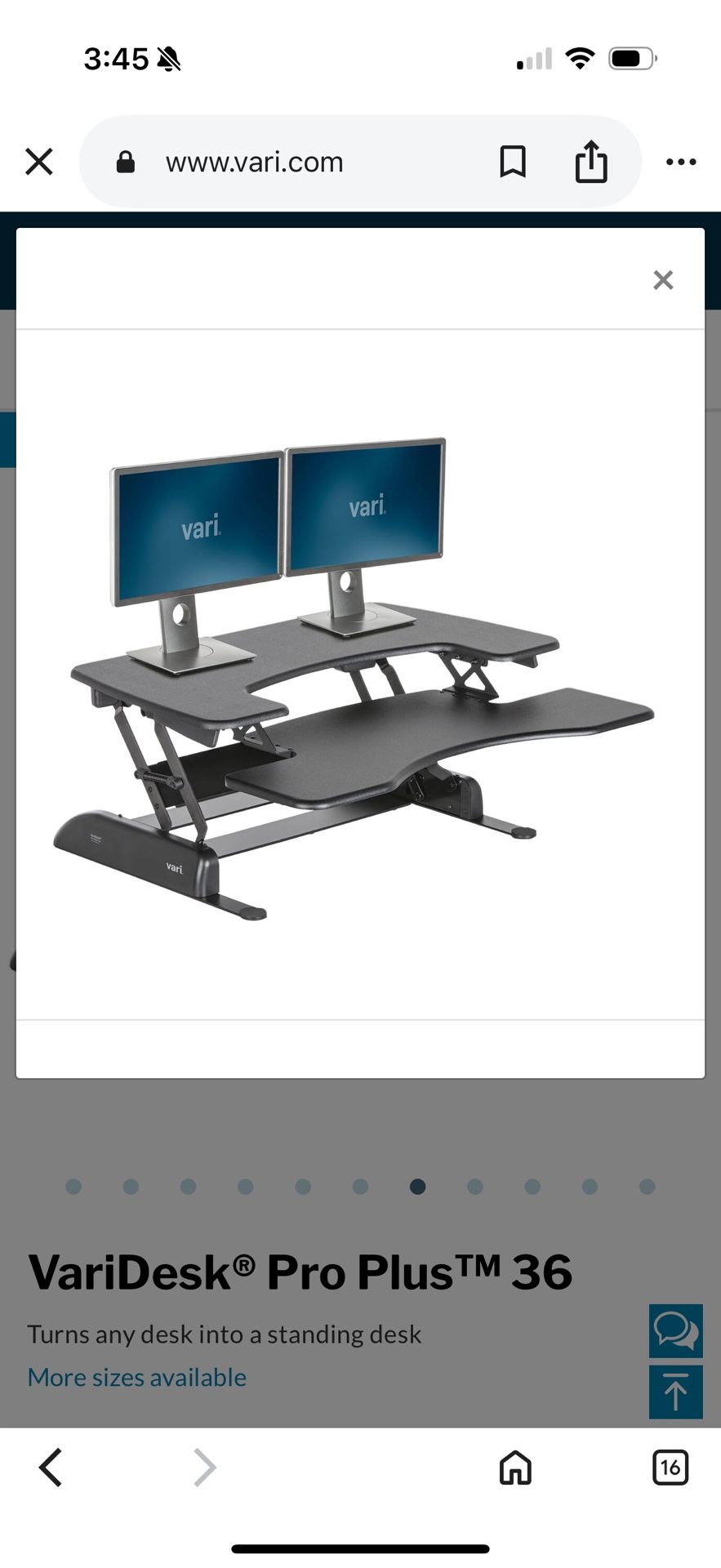 VariDesk Pro Plus 36 Standing Desk