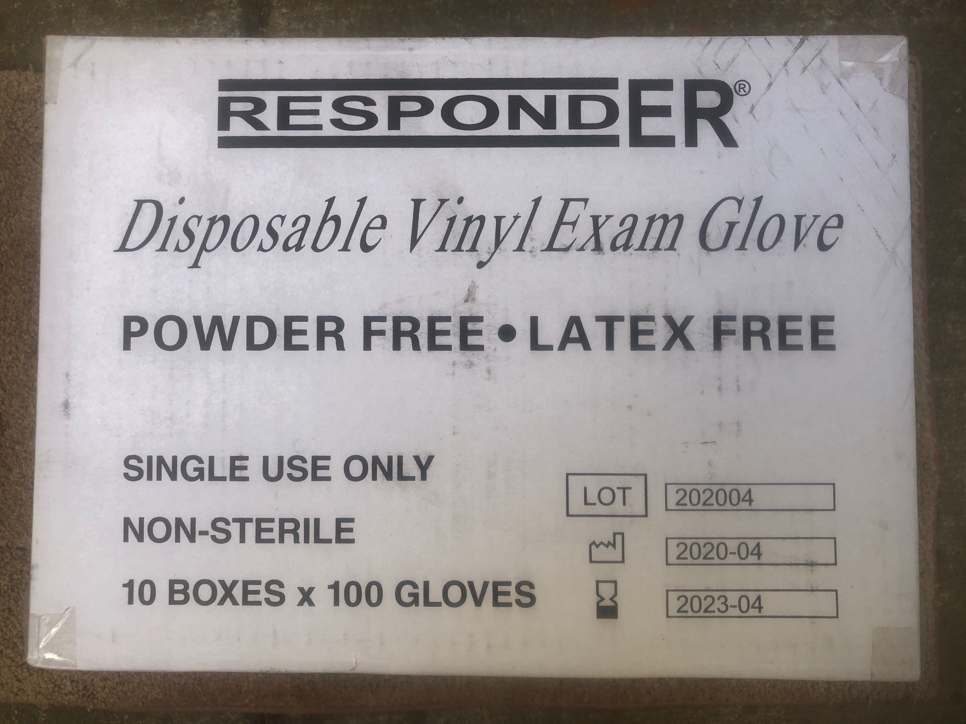 Disposable vinyl gloves - large - 1000 box
