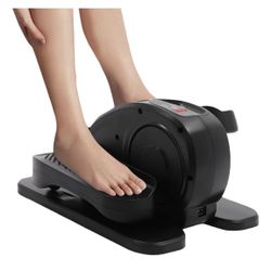 Under Desk Elliptical Machine, Electric Ellipse Leg Exerciser with Remote Control, Mini Elliptical Machine Seated Pedal Exerciser for Seniors, LED Dis